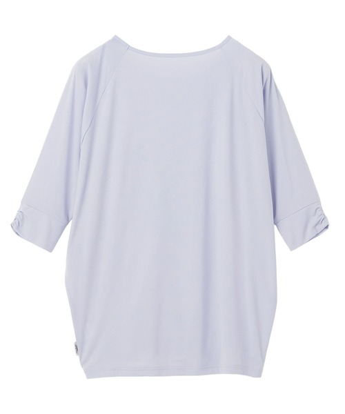 Julier Yoga and Relax(ジュリエヨガアンドリラックス)の「Julier (定番)ライトプライム ハーフスリーブプルオーバー(Tシャツ/カットソー・レディース・ブルー/ホワイト/ネイビー・FREE)」の15枚目の写真