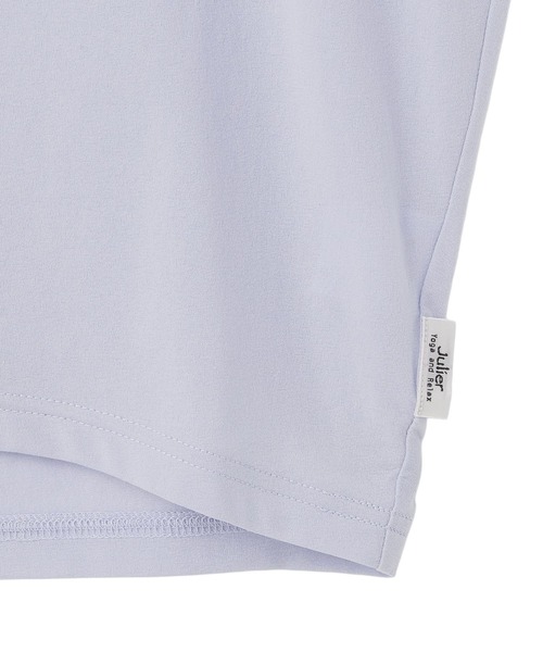 Julier Yoga and Relax(ジュリエヨガアンドリラックス)の「Julier (定番)ライトプライム ハーフスリーブプルオーバー(Tシャツ/カットソー・レディース・ブルー/ホワイト/ネイビー・FREE)」の6枚目の写真
