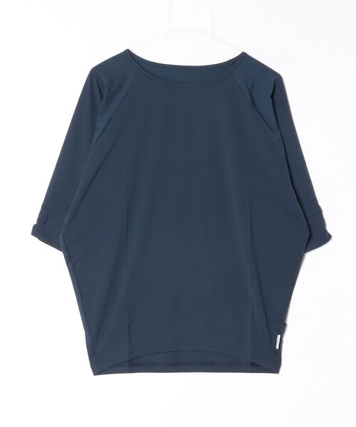 Julier Yoga and Relax(ジュリエヨガアンドリラックス)の「Julier (定番)ライトプライム ハーフスリーブプルオーバー(Tシャツ/カットソー・レディース・ブルー/ホワイト/ネイビー・FREE)」の18枚目の写真