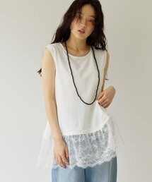 【Noka】裾レースタンク《WEB限定》