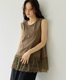 【Noka】裾レースタンク《WEB限定》