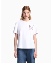 【エンポリオ アルマーニ】レギュラーフィット ピマコットンジャージー Tシャツ