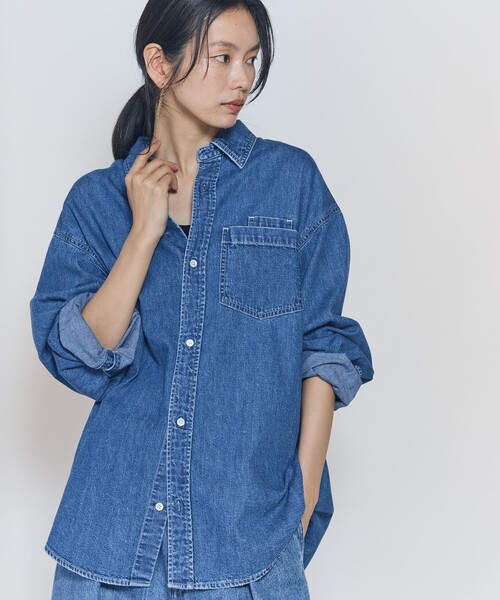 NEEDBY heritage(ニードバイヘリテージ)の「<NEEDBY heritage×1er Arrondissement>【別注】デニムシャツ"Sophie"(シャツ/ブラウス・レディース・インディゴブルー・38/36)」の3枚目の写真
