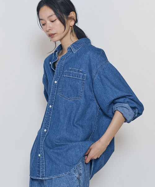 NEEDBY heritage(ニードバイヘリテージ)の「<NEEDBY heritage×1er Arrondissement>【別注】デニムシャツ"Sophie"(シャツ/ブラウス・レディース・インディゴブルー・38/36)」の4枚目の写真