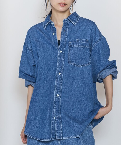 NEEDBY heritage(ニードバイヘリテージ)の「<NEEDBY heritage×1er Arrondissement>【別注】デニムシャツ"Sophie"(シャツ/ブラウス・レディース・インディゴブルー・38/36)」の5枚目の写真