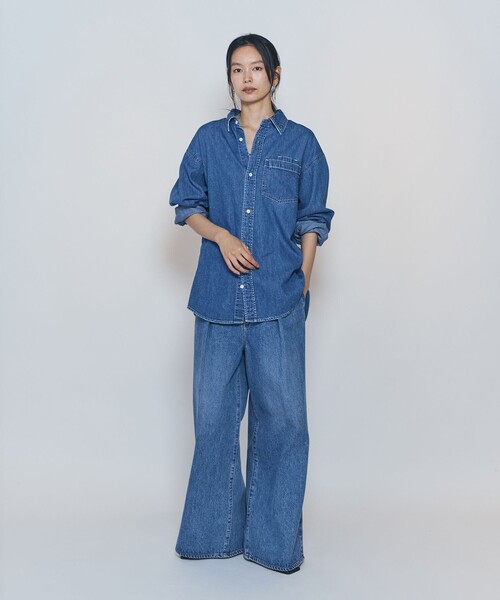 NEEDBY heritage(ニードバイヘリテージ)の「<NEEDBY heritage×1er Arrondissement>【別注】デニムシャツ"Sophie"(シャツ/ブラウス・レディース・インディゴブルー・38/36)」の12枚目の写真