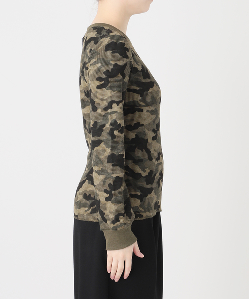 JOINT WORKS(ジョイントワークス)の「スリムフィット カモ サーマル ロンT / J Slim Camo Thermal L/S(Tシャツ/カットソー・レディース・カーキ/ピンク・SMALL/MEDIUM)」の6枚目の写真