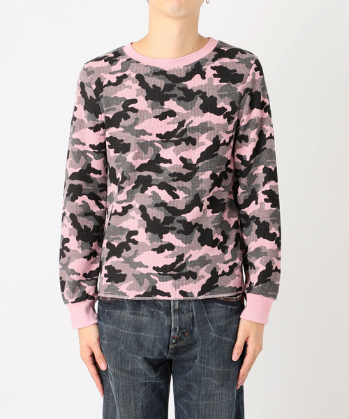JOINT WORKS(ジョイントワークス)の「スリムフィット カモ サーマル ロンT / J Slim Camo Thermal L/S(Tシャツ/カットソー・レディース・カーキ/ピンク・SMALL/MEDIUM)」の14枚目の写真