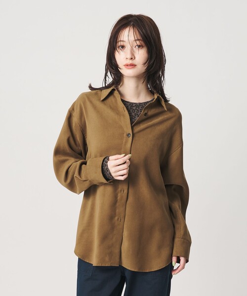 BEAUTY&YOUTH UNITED ARROWS(ビューティーアンドユースユナイテッドアローズ)の「コットン レオパードプリント ロングスリーブ シアーカットソー(Tシャツ/カットソー・レディース・オフホワイト/ダークブラウン・FREE)」の4枚目の写真