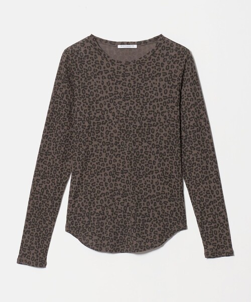 BEAUTY&YOUTH UNITED ARROWS(ビューティーアンドユースユナイテッドアローズ)の「コットン レオパードプリント ロングスリーブ シアーカットソー(Tシャツ/カットソー・レディース・オフホワイト/ダークブラウン・FREE)」の8枚目の写真