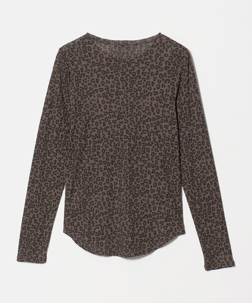 BEAUTY&YOUTH UNITED ARROWS(ビューティーアンドユースユナイテッドアローズ)の「コットン レオパードプリント ロングスリーブ シアーカットソー(Tシャツ/カットソー・レディース・オフホワイト/ダークブラウン・FREE)」の9枚目の写真