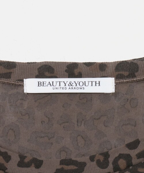 BEAUTY&YOUTH UNITED ARROWS(ビューティーアンドユースユナイテッドアローズ)の「コットン レオパードプリント ロングスリーブ シアーカットソー(Tシャツ/カットソー・レディース・オフホワイト/ダークブラウン・FREE)」の15枚目の写真