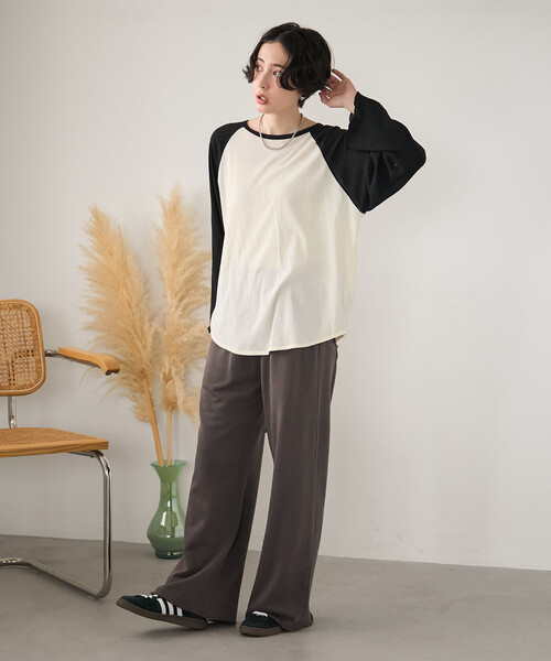 FREAK'S STORE(フリークスストア)の「裏毛パンツ/スウェットパンツ(その他パンツ・レディース・グレー/チャコールグレー/ベージュ・フリ-)」の5枚目の写真