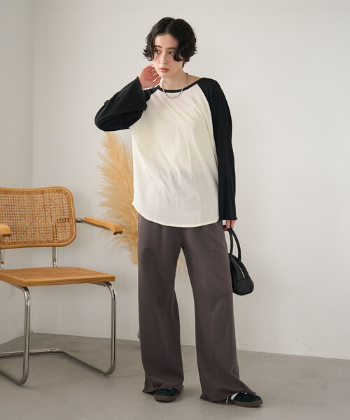FREAK'S STORE(フリークスストア)の「裏毛パンツ/スウェットパンツ(その他パンツ・レディース・グレー/チャコールグレー/ベージュ・フリ-)」の7枚目の写真