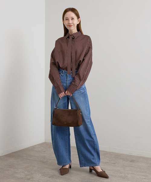 U by SPICK&SPAN（ユーバイスピックアンドスパン）の「ボタンダウンボウタイシャツ（シャツ/ブラウス・レディース・ブラウン/カーキ/パープル・FREE）」の17枚目の写真