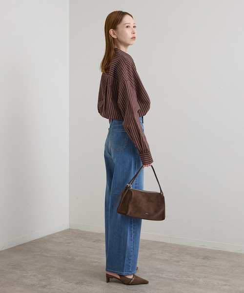U by SPICK&SPAN（ユーバイスピックアンドスパン）の「ボタンダウンボウタイシャツ（シャツ/ブラウス・レディース・ブラウン/カーキ/パープル・FREE）」の18枚目の写真