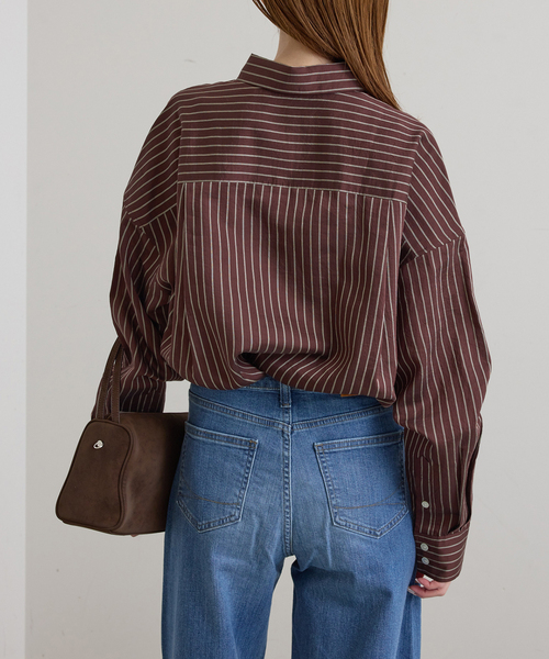 U by SPICK&SPAN（ユーバイスピックアンドスパン）の「ボタンダウンボウタイシャツ（シャツ/ブラウス・レディース・ブラウン/カーキ/パープル・FREE）」の22枚目の写真