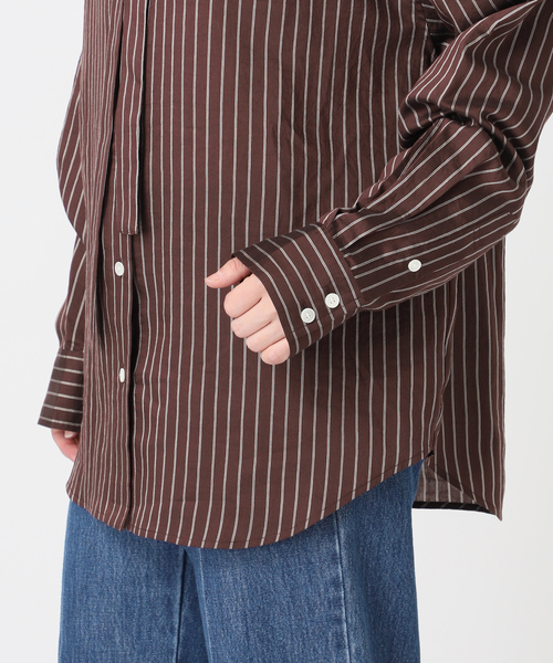 U by SPICK&SPAN（ユーバイスピックアンドスパン）の「ボタンダウンボウタイシャツ（シャツ/ブラウス・レディース・ブラウン/カーキ/パープル・FREE）」の5枚目の写真
