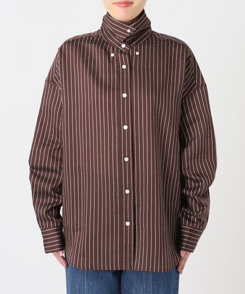 U by SPICK&SPAN（ユーバイスピックアンドスパン）の「ボタンダウンボウタイシャツ（シャツ/ブラウス・レディース・ブラウン/カーキ/パープル・FREE）」の9枚目の写真