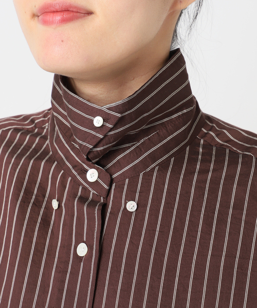 U by SPICK&SPAN（ユーバイスピックアンドスパン）の「ボタンダウンボウタイシャツ（シャツ/ブラウス・レディース・ブラウン/カーキ/パープル・FREE）」の10枚目の写真