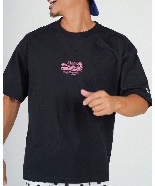 #Re:room(リルーム)の「ブーケクラブハウスTシャツ(Tシャツ/カットソー・メンズ・ホワイト/ブラック・S-M/M-L)」の2枚目の写真