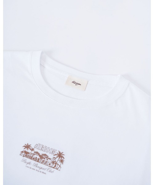#Re:room(リルーム)の「ブーケクラブハウスTシャツ(Tシャツ/カットソー・メンズ・ホワイト/ブラック・S-M/M-L)」の8枚目の写真