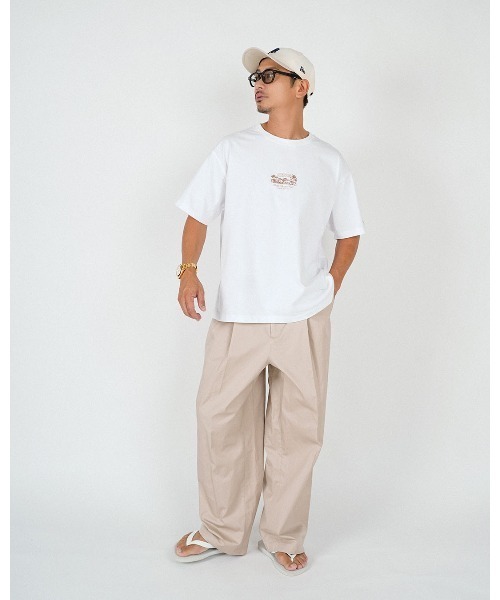 #Re:room(リルーム)の「ブーケクラブハウスTシャツ(Tシャツ/カットソー・メンズ・ホワイト/ブラック・S-M/M-L)」の4枚目の写真