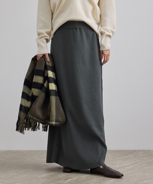 SALON adam et rope'（サロン アダム エ ロペ）の「【WEB限定】コットンリブニットナロースカート（スカート・レディース・ブラウン/ブラック/グレー・FREE）」の7枚目の写真