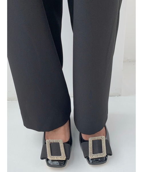 BIRTHDAY BASH(バースデイバッシュ)の「TEAGAN WAIST COLOR TUCK PANTS(ティーガン ウエストカラータックパンツ)(スラックス・レディース・グレー/ネイビー/ブラック・M/S/L)」の5枚目の写真