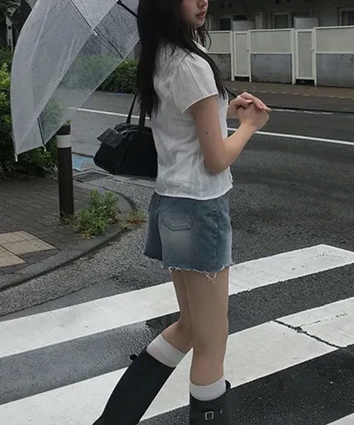 Girly Doll(ガーリードール)の「レギュラーカラー切り替えデザインブラウス(シャツ/ブラウス・レディース・ブラック/ホワイト・FREE)」の12枚目の写真