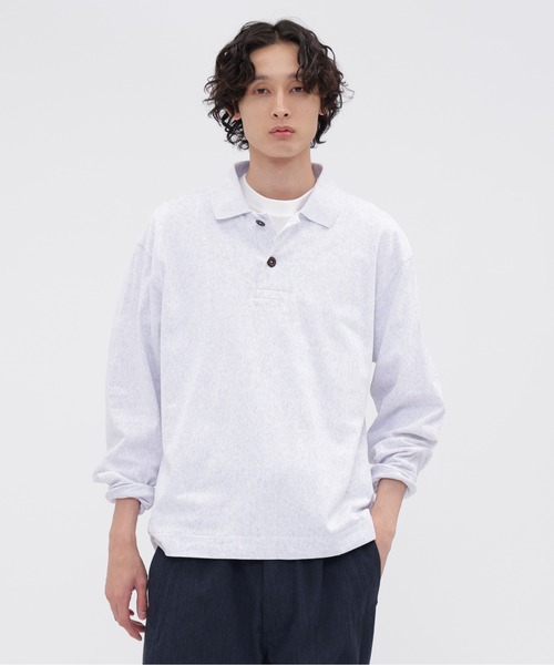 MHL.(エムエイチエル)の「FINE GRAIN COTTON JERSEY(Tシャツ/カットソー・メンズ・ライトグレー/ダークブラウン・LARGE/MEDIUM)」の1枚目の写真