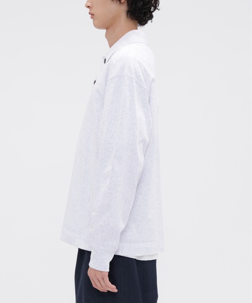 MHL.(エムエイチエル)の「FINE GRAIN COTTON JERSEY(Tシャツ/カットソー・メンズ・ライトグレー/ダークブラウン・LARGE/MEDIUM)」の4枚目の写真