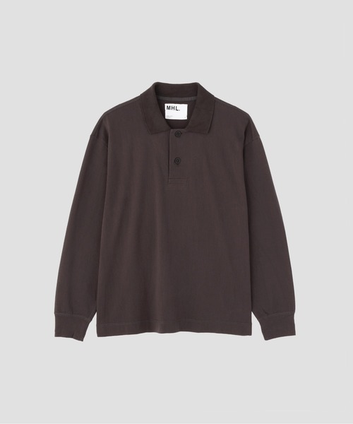 MHL.(エムエイチエル)の「FINE GRAIN COTTON JERSEY(Tシャツ/カットソー・メンズ・ライトグレー/ダークブラウン・LARGE/MEDIUM)」の9枚目の写真