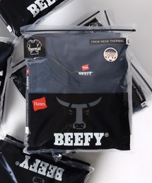Hanes/へインズ BEEFY/ビーフィー 無地 ワッフル/サーマル クルーネック 長袖Tシャツ/ロンT/1P パックT/レディース メンズ