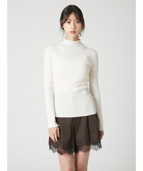 FRAY I.D(フレイアイディー)の「【ウォッシャブル】ハイネックリブニット(ニット/セーター・レディース・グレー/ベージュ/ホワイト/ブラウン・F)」の6枚目の写真