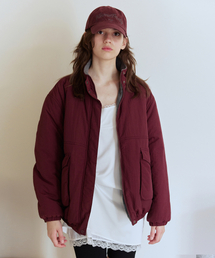 REVERSIBLE PADDED JUMPER (PLUM-CHARCOAL)