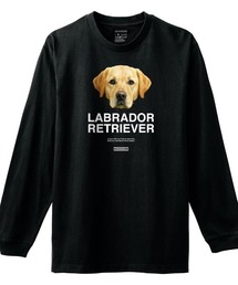 Moftique（モフティック） 長袖Tシャツ ラブラドールレトリーバー 犬 ドッグ ペット アニマル プリント 袖リブ ロンT トップス メンズ ユニセックス