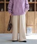 reca(レカ)のカシミアタッチスムースワイドパンツ