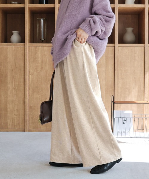 reca(レカ)の「カシミアタッチスムースワイドパンツ(その他パンツ・レディース・グレー/ブラウン/スミクロ/ベージュ・M)」の14枚目の写真