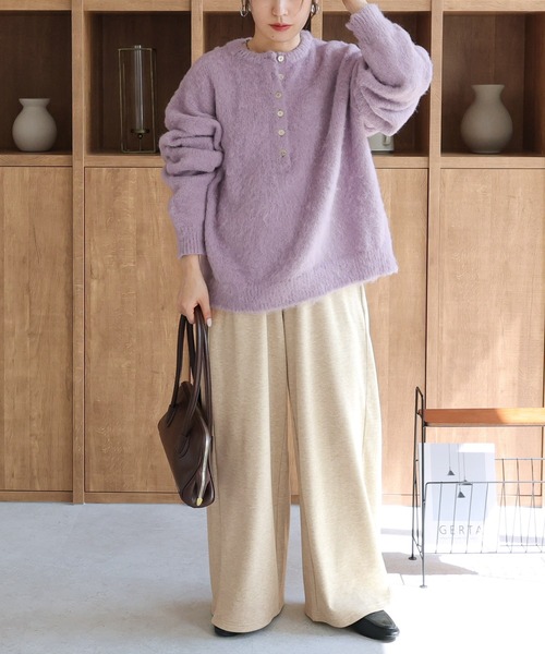reca(レカ)の「カシミアタッチスムースワイドパンツ(その他パンツ・レディース・グレー/ブラウン/スミクロ/ベージュ・M)」の15枚目の写真