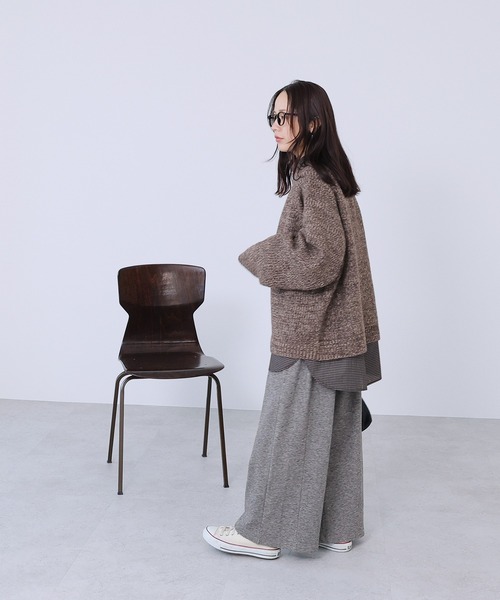 reca(レカ)の「カシミアタッチスムースワイドパンツ(その他パンツ・レディース・グレー/ブラウン/スミクロ/ベージュ・M)」の10枚目の写真