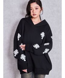 GYDA（ジェイダ）の「sacred edge cross patchスウェットBIGパーカー（パーカー）」
