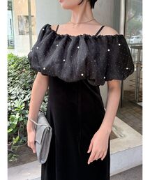 LAGUNAMOON（ラグナムーン）の「LADYシャインボレロベロアキャミワンピース（ドレス・レディース）」