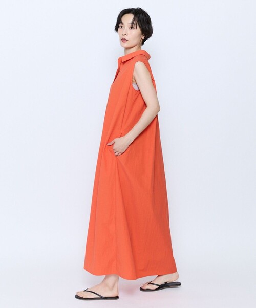 feerique(フィーリック)の「feerique 綿ナイロンクロスAラインワンピース(ワンピース・レディース・オレンジ・2)」の6枚目の写真