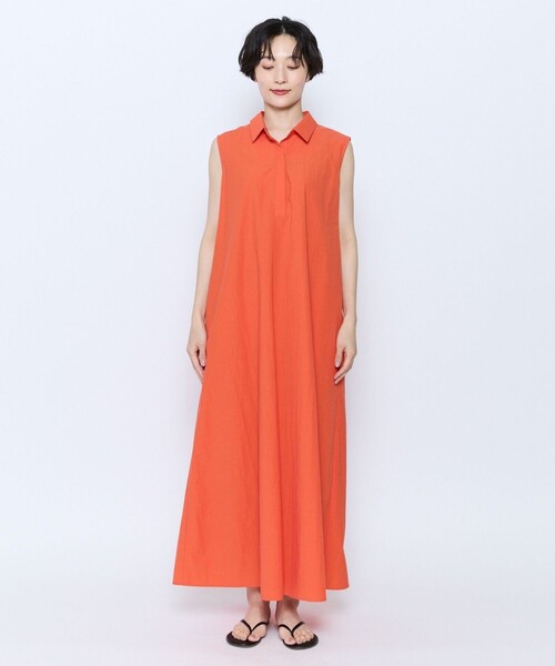 feerique(フィーリック)の「feerique 綿ナイロンクロスAラインワンピース(ワンピース・レディース・オレンジ・2)」の10枚目の写真