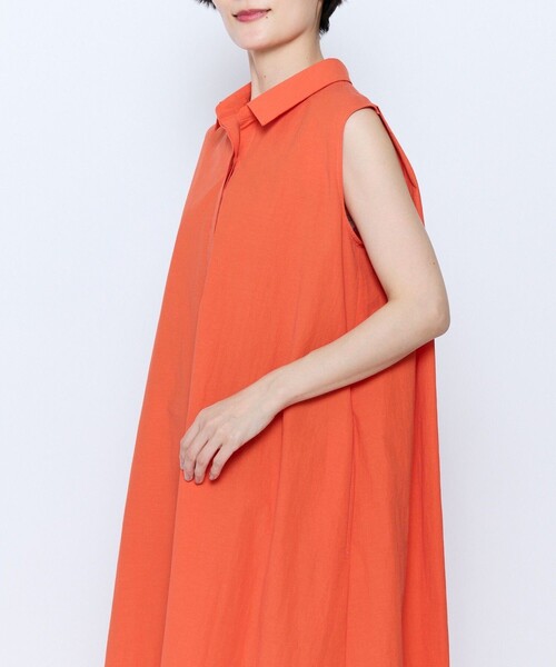 feerique(フィーリック)の「feerique 綿ナイロンクロスAラインワンピース(ワンピース・レディース・オレンジ・2)」の15枚目の写真