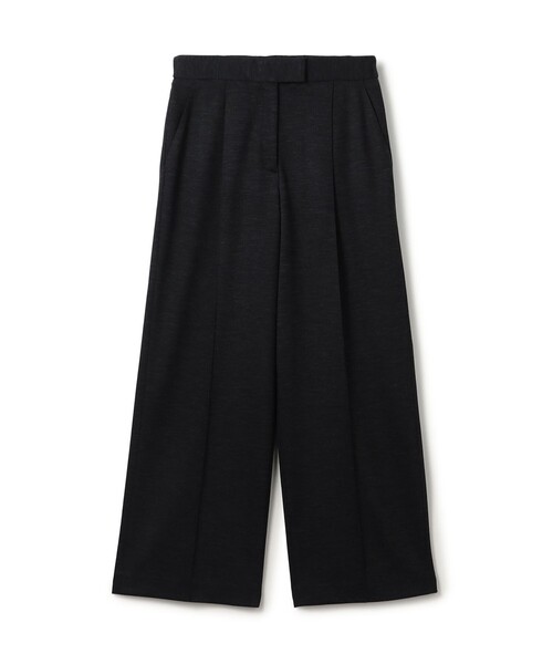 TOMORROWLAND collection(トゥモローランドコレクション)の「シャンブレージャージー タックストレートパンツ(その他パンツ・レディース・ネイビー/チャコールグレー・36/38/34)」の1枚目の写真