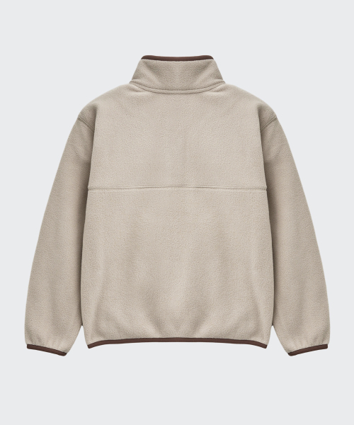MUSINSA STANDARD KIDS（ムシンサスタンダードキッズ）の「ポーラフリーススナッププルオーバー[ダスティベージュ]（ブルゾン・レディース・その他・130/140/150/160/120）」の4枚目の写真