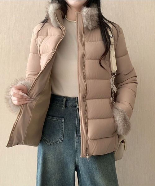 Ritzy(リッツィー)の「ボアトリムベルト中綿コート(その他アウター・レディース・ベージュ/ホワイト/ブラック/カーキ/モカ・M)」の20枚目の写真