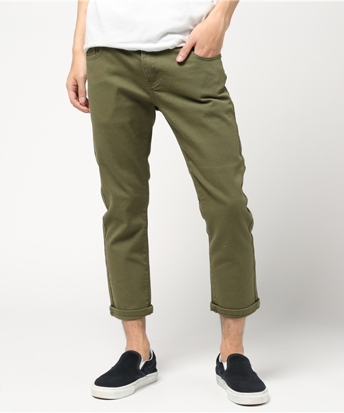 VIBGYOR（ヴィブジョー）の「VIBGYOR Select/ カツラギカラークロップドパンツ（チノパンツ・メンズ・ブラック/カーキ/ベージュ/ロイヤルブルー/ホワイト/グレー系その他/ホワイト系その他/ブラック系その他・MEDIUM/X-LARGE/LARGE/SMALL）」の7枚目の写真